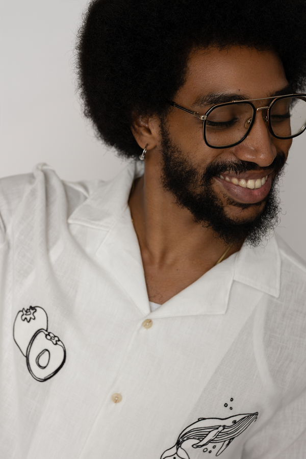 Camisa Lino bordada Pacifik